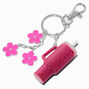 Pink Tumbler Daisy Keychain,