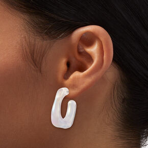 Iridescent Mermaid Hoop Earrings,
