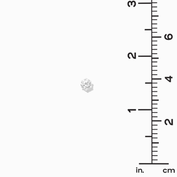 Icing Select Sterling Silver Cubic Zirconia 4MM Round Stud Earrings - 3 Pack,