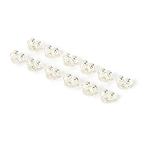 Sterling Silver Earring Back Replacements - 12 Pack,