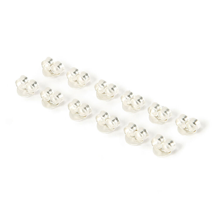 Sterling Silver Earring Back Replacements - 12 Pack,
