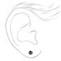 Stainless Steel 5mm Black CZ Studs Ear Piercing Kit with Ear Care Solution,