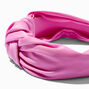 Bright Pink Textured Knotted Headband,