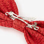 Christmas Sequin Hair Bow Clip - Red,