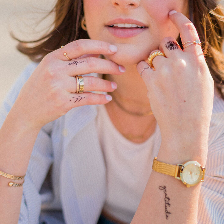 INKED by Dani Finger Tats Temporary Tattoos,