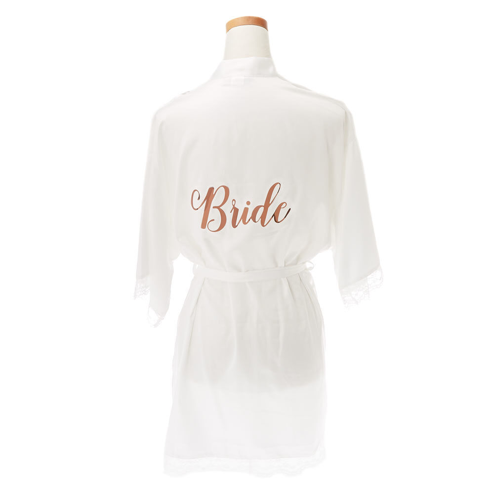 white bride robe