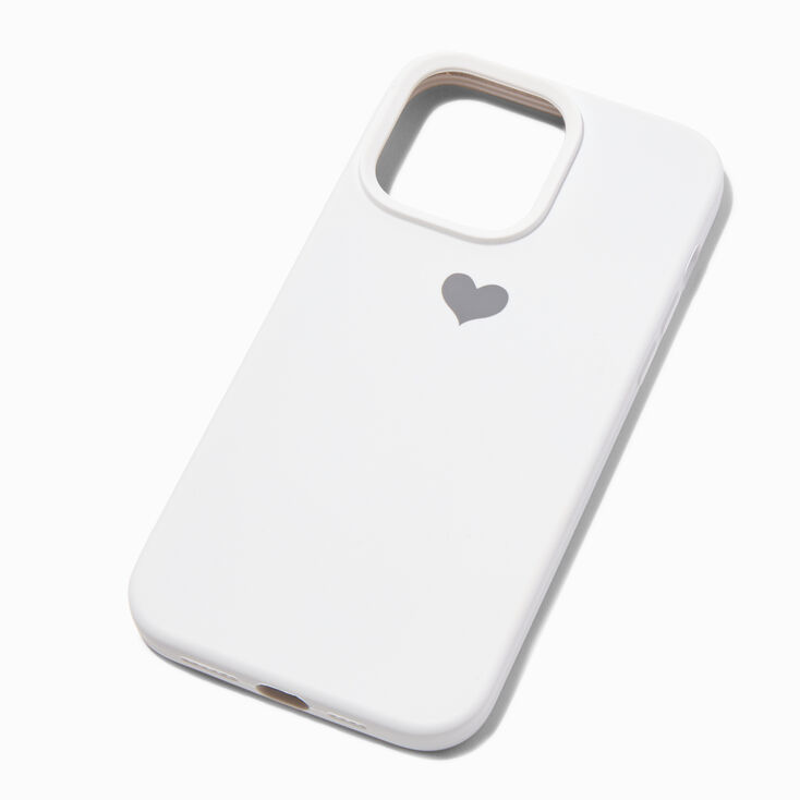 White Heart Phone Case - Fits iPhone&reg; 14 Pro Max,