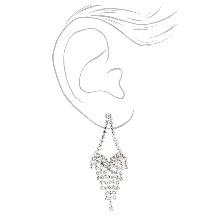 Silver Rhinestone Teardrop Jewelry Set &#40;2 Pack&#41;,