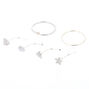 Sterling Silver Cubic Zirconia Mixed Shape Nose Rings - 6 Pack,