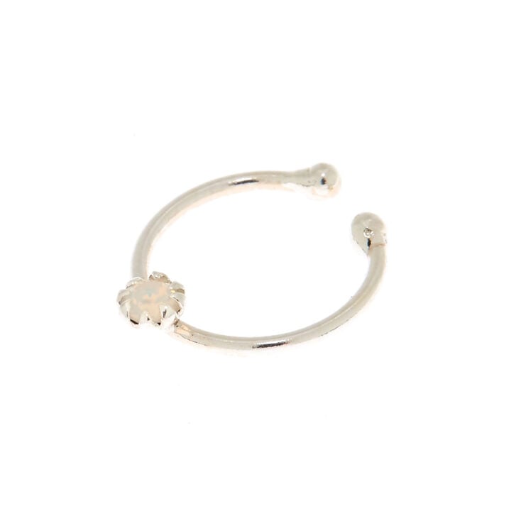 Sterling Silver Swarovski® Elements Faux Nose Ring,