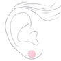 Sterling Silver Pink Macaron Stud Earrings,
