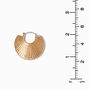 Gold-tone Ridged Disc 40MM Hoop Earrings,