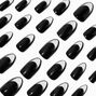 Black &amp; Clear French Stiletto Vegan Faux Nail Set- 24 Pack,