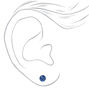 Blue Cubic Zirconia Round 5MM Stud Earrings,