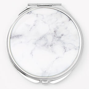 White Marble Compact Mirror,