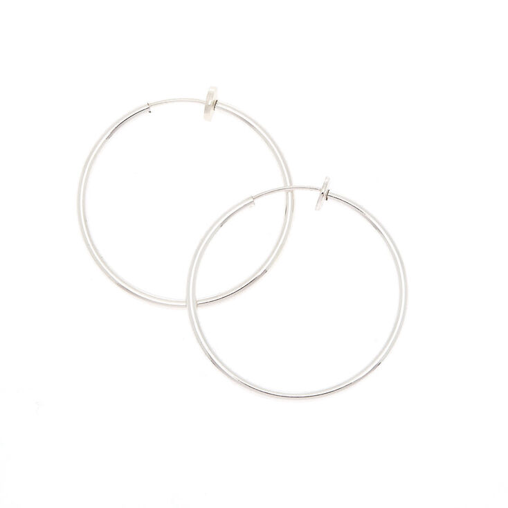 30MM Spring Clip Hoop Earrings,