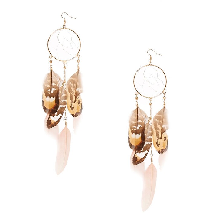 Dreamcatcher Feather Earrings,
