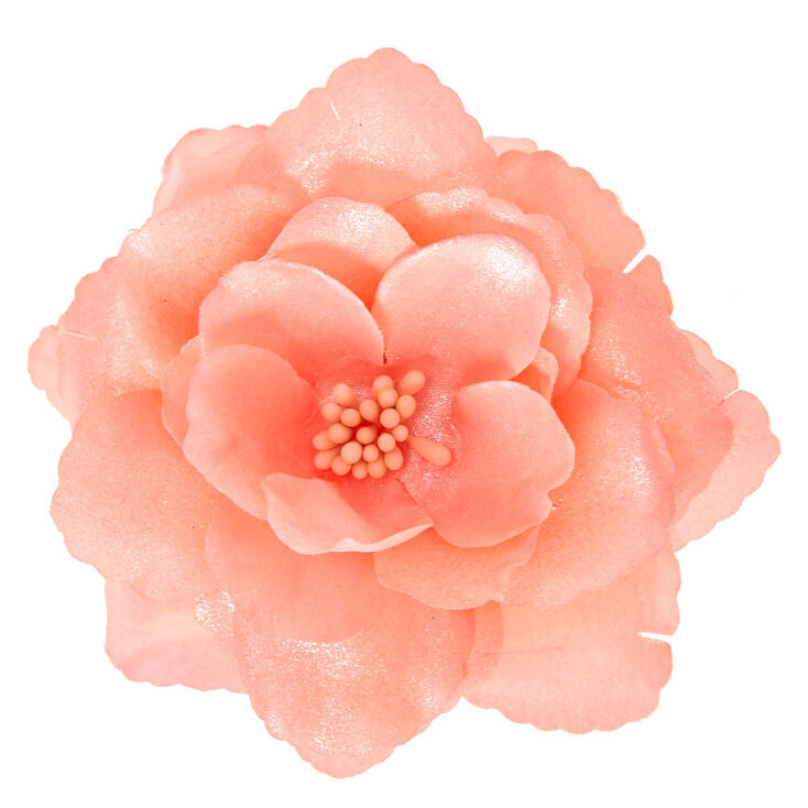 Large Pink Flower Hair Clip,