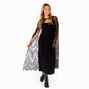 Black Lace Long Hooded Cape,
