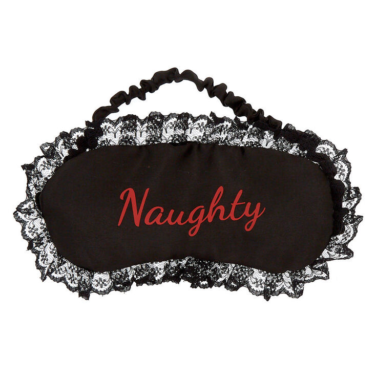 Lacey Naughty Sleeping Mask - Black,