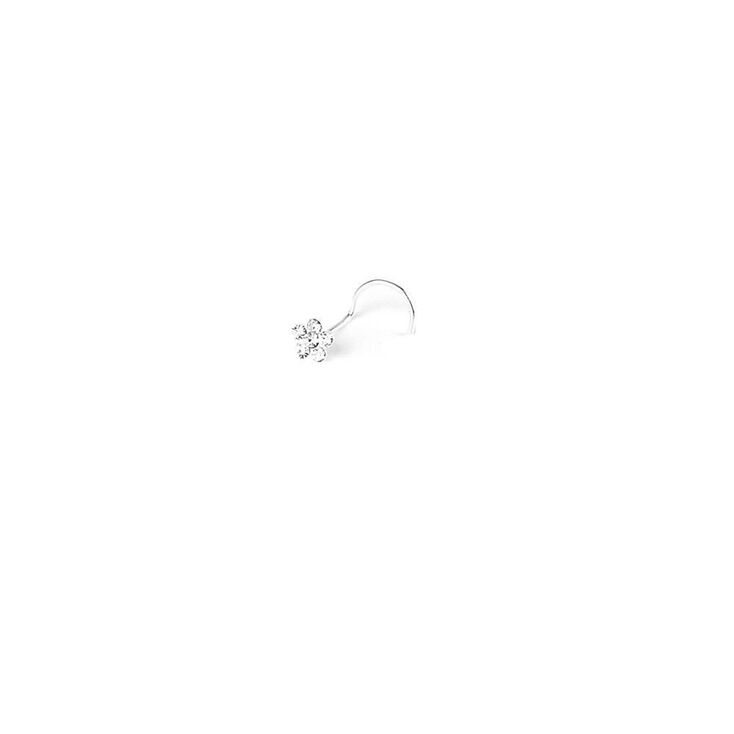 Sterling Silver Single Daisy Nose Ring,