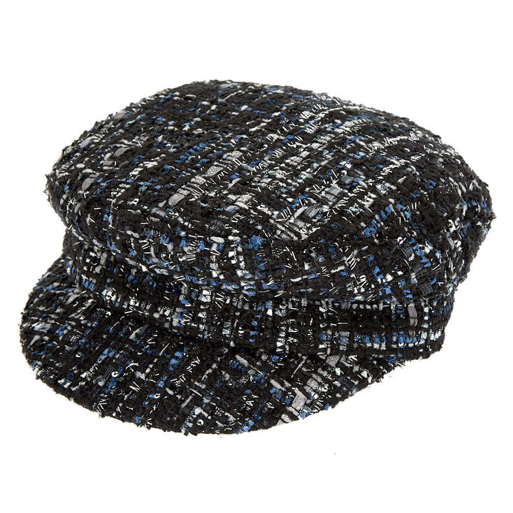 Tweed Captain Hat - Black,
