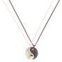 Mixed Metal Yin Yang Pendant Necklaces - 2 Pack,