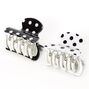 Black &amp; White Polka Dot Mini Hair Claws - 2 Pack,