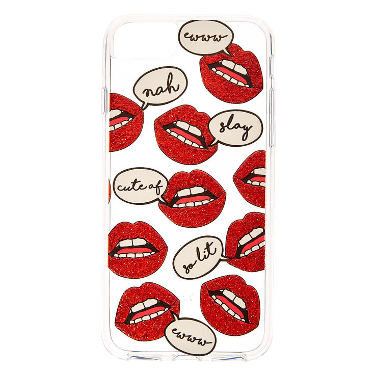 Red Lip Whispers Phone Case,