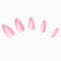 Hot Pink Shadow French Squareletto Vegan Faux Nail Set - 24 Pack,