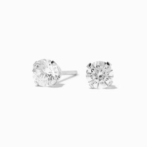14kt White Gold 0.25 ct tw Laboratory Grown Diamond Studs Ear Piercing Kit with Ear Care Solution,