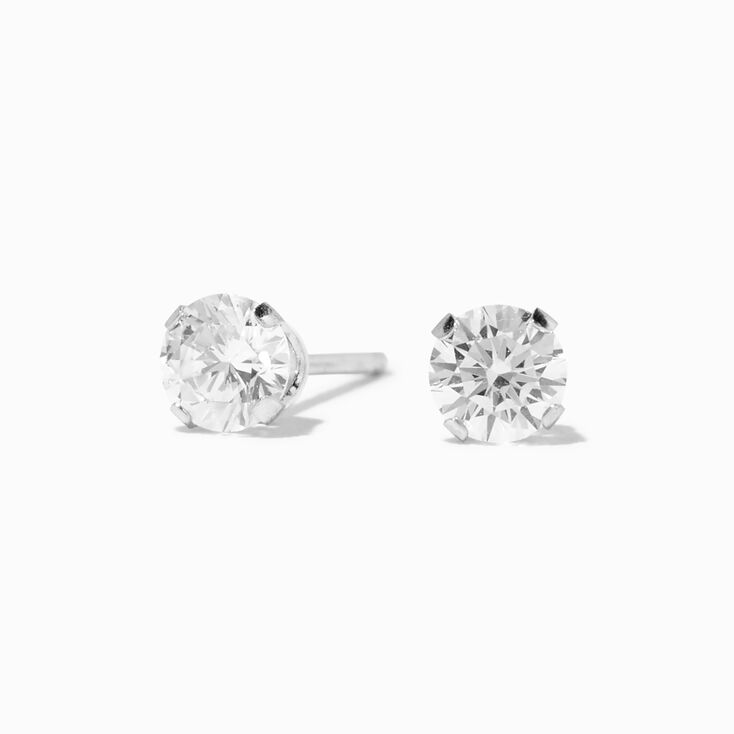 14kt White Gold 0.25 ct tw Laboratory Grown Diamond Studs Ear Piercing Kit with Ear Care Solution,