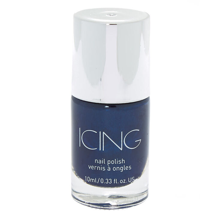 Shimmer Nail Polish - Navy Sparkle,
