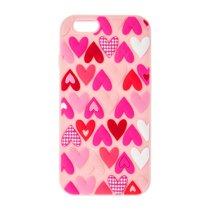Pink Silicone Hearts Phone Case Icing Us