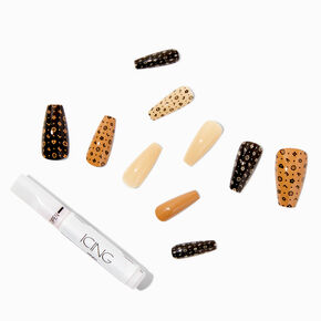 Neutral Status Icon Squareletto Vegan Faux Nail Set -24 Pack,