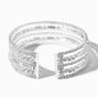 Silver Rhinestone Glam Cuff Bracelet,