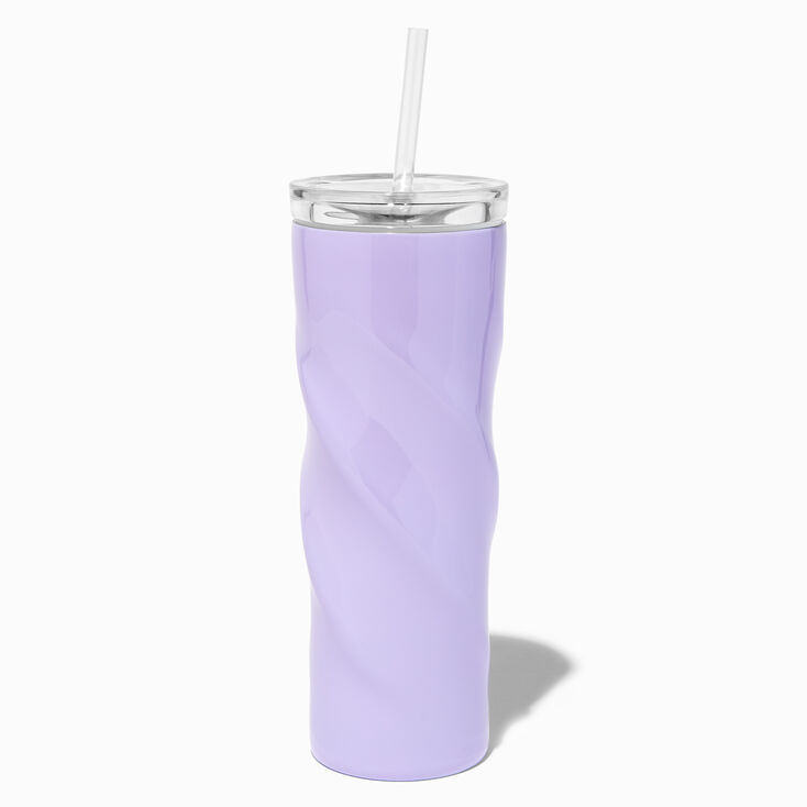 Lavender Twist Plastic Tumbler