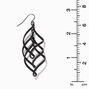 Black Spiral Drop Earrings,