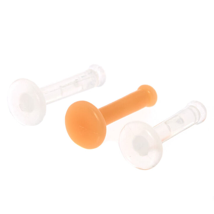 Bioflex 14G Labret Studs - 3 Pack,