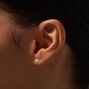Icing Select Sterling Silver Platinum 4MM Round Cubic Zirconia Stud Earrings,