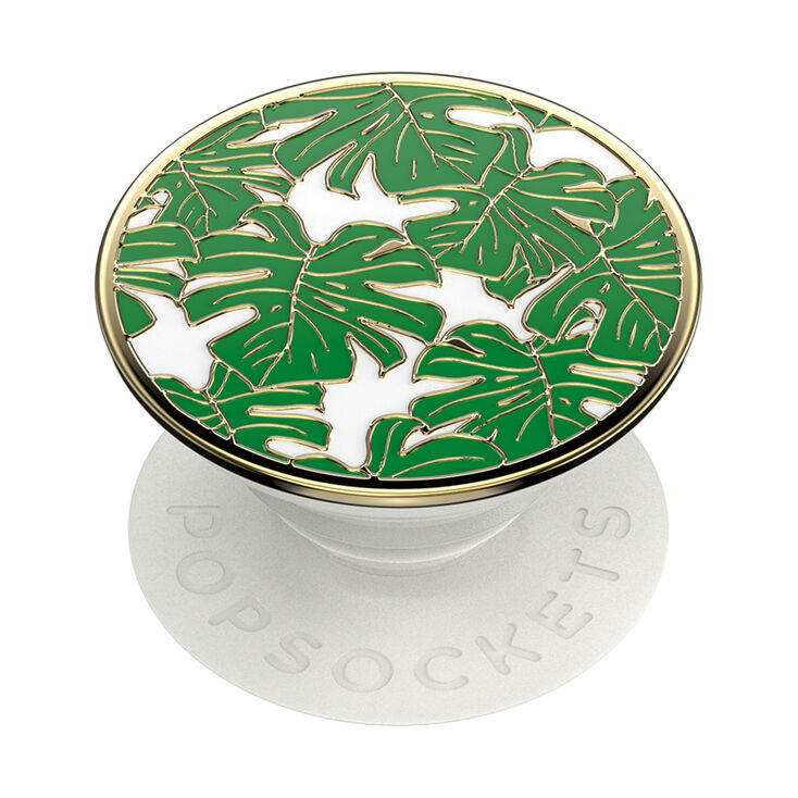 PopSockets Swappable PopGrip - Enamel Monstera Leaf,
