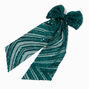 Small Polka Dot Knotted Bow Hair Scrunchie - Mustard,