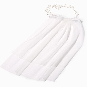 Pearl &amp; Gold Branch Veil Headband,