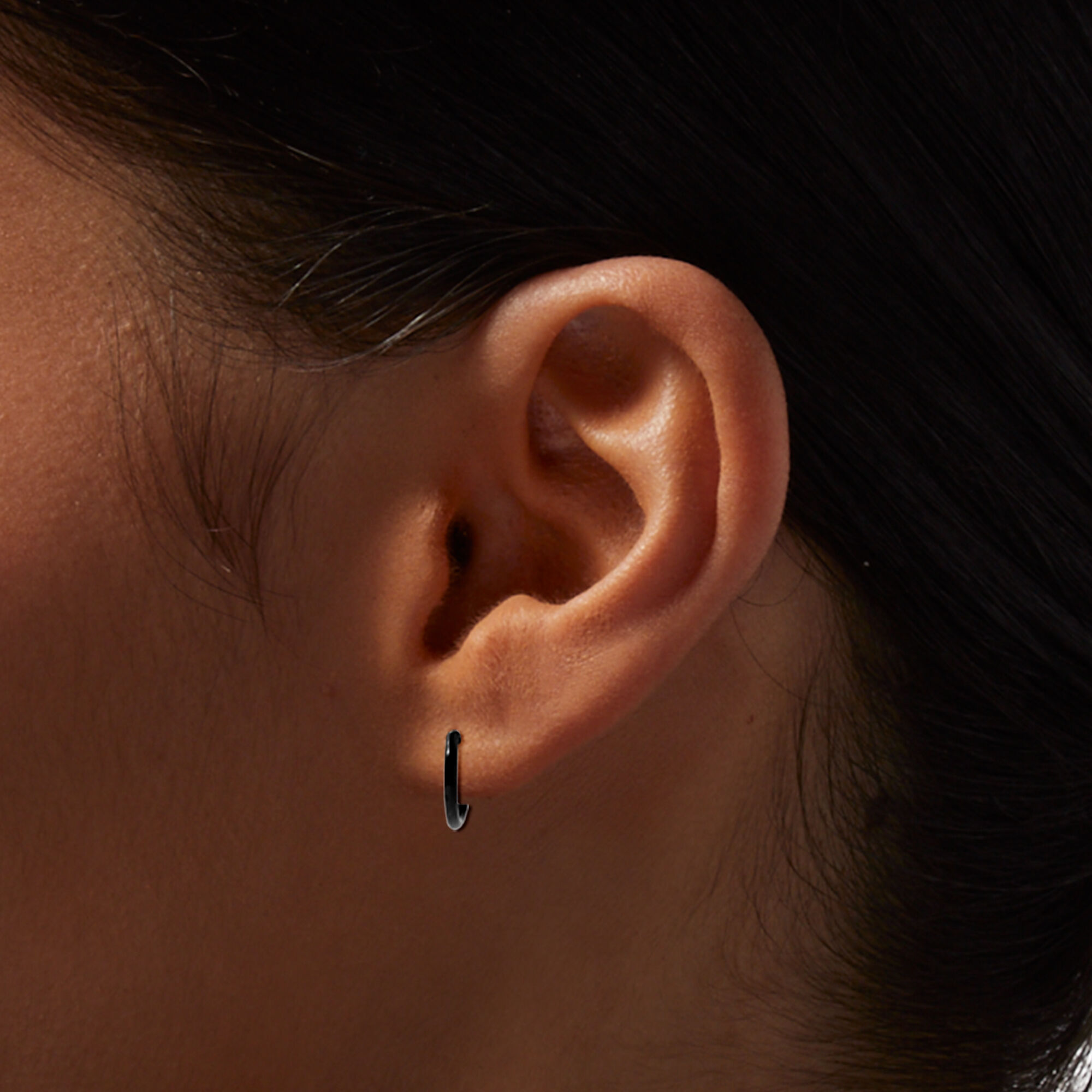 Black 10MM Mini Hoop Earrings Icing US