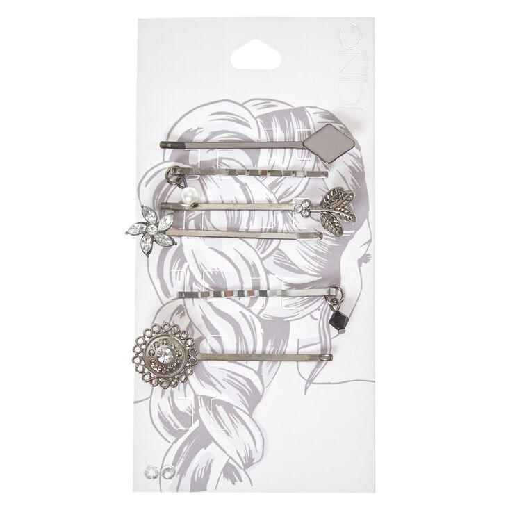 Vintage Burnished Silver Bobby Pins,