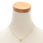 Gold Stone Initial Pendant Necklace - S,