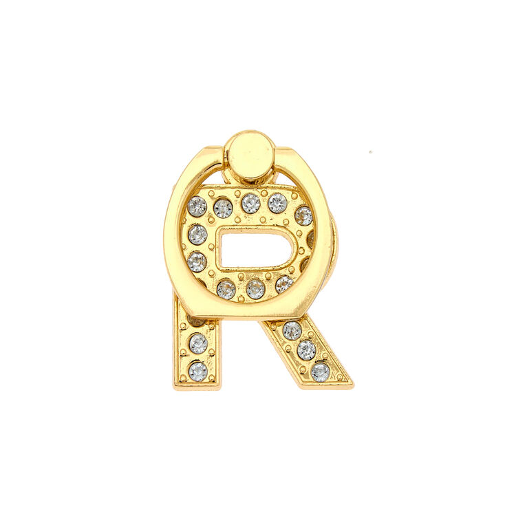 Gold Initial Ring Stand - R,