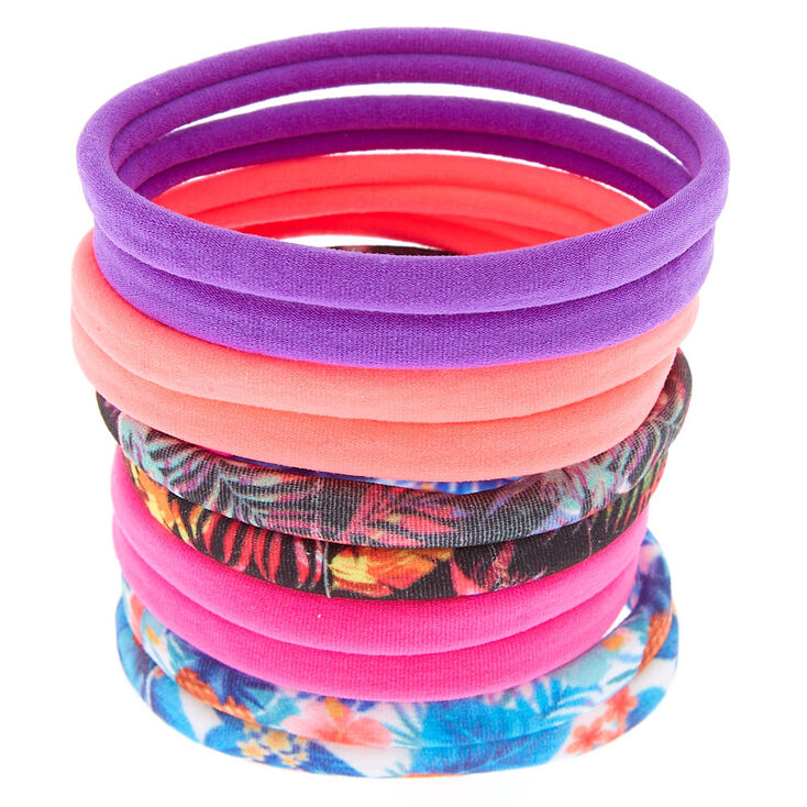 Tropical Print Hair Ties 10 Pack
