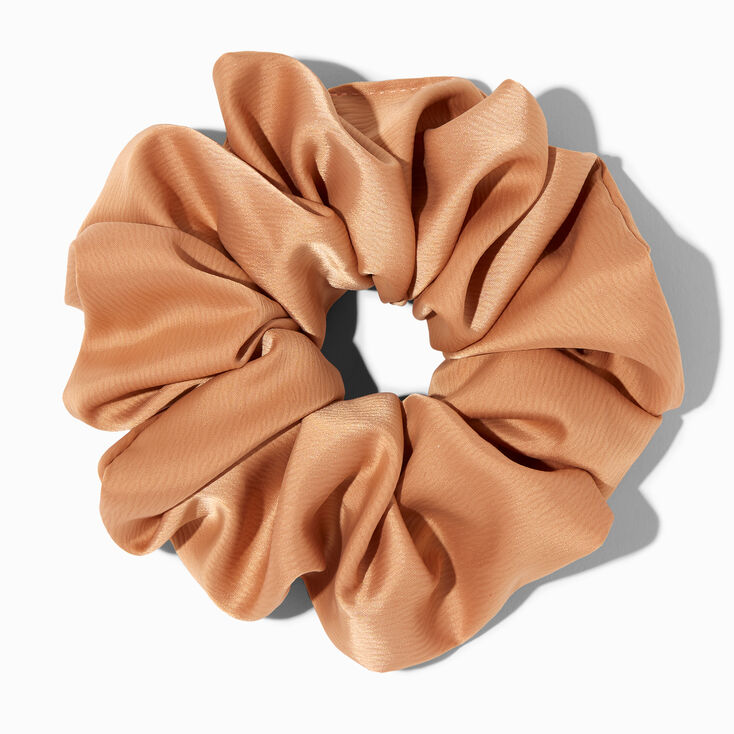 Giant Silky Tan Hair Scrunchie,