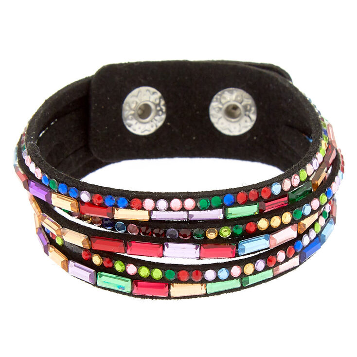 Studded Layered Wrap Bracelet - Rainbow,